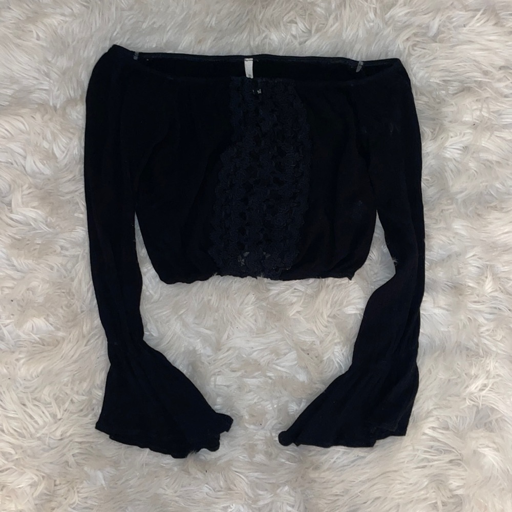 Black Off The Shoulder Shirt